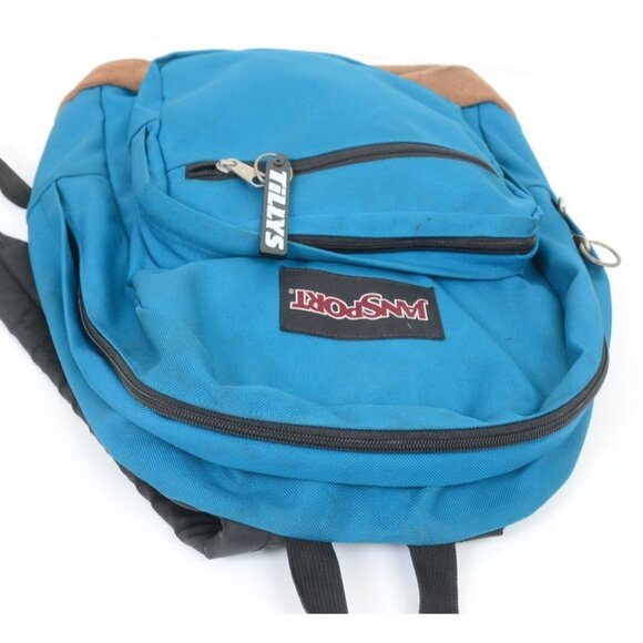 Jansport Right Pack Backpack - Mykonos Blue Suede Bottom School Bag Rucksack - Picture 6 of 7